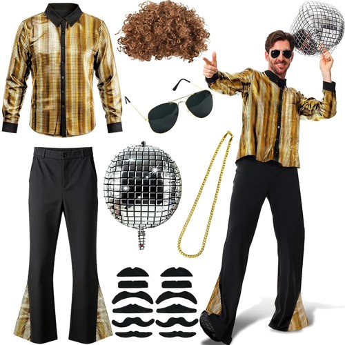 Disco kostüm herren - herren, 80er