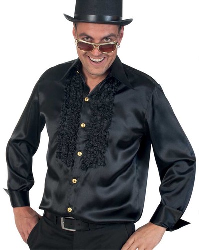 Rüschenhemd schwarz für - rüschenhemd, in