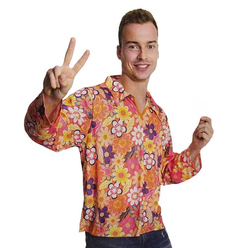 Hippie shirt herren karneval - hippie,