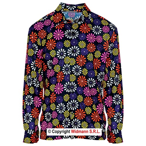 Herren kostüm hippie hemd - herren,